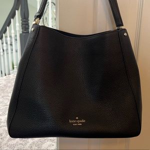 Kate Spade black shoulder bag, mint condition, great organization